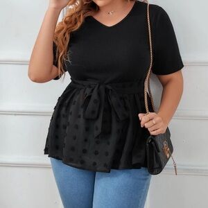 SHEIN | Women’s Plus Black Top | EUC